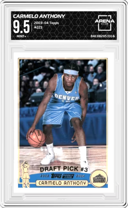 Carmelo Anthony #223 Rookie 2003 Topps Graded MINT+ 9.5