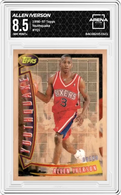 *TRADED* 1996 Topps Youthquake Allen Iverson #Y01 Graded NM MINT+ 8.5