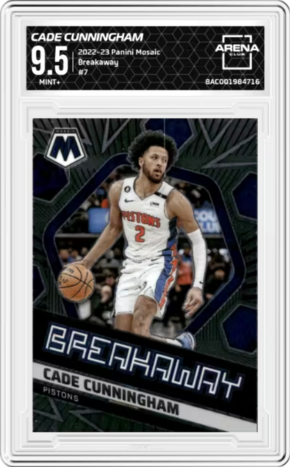 Cade Cunningham #7 2022 Panini Mosaic Breakaway Graded MINT+ 9.5