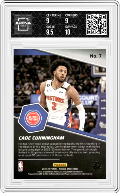 Cade Cunningham #7 2022 Panini Mosaic Breakaway Graded MINT+ 9.5