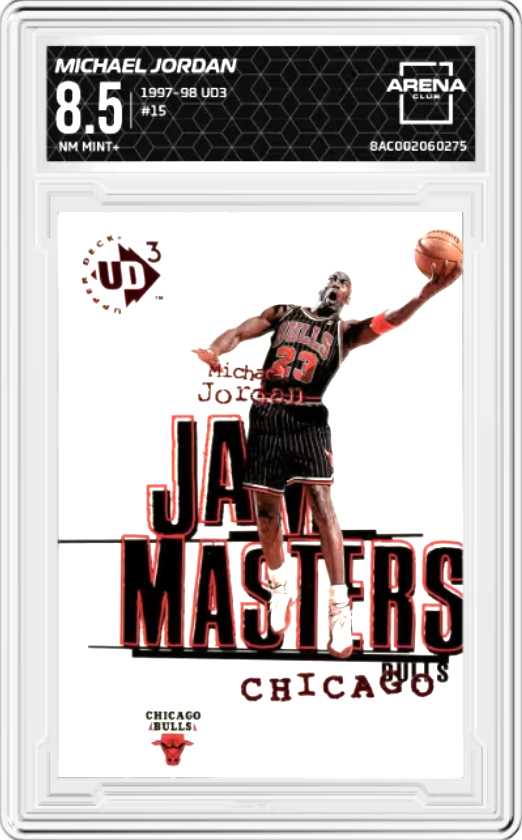 Michael Jordan #15 1997 Upper Deck UD3 Jam Masters Graded NM MINT+ 8.5