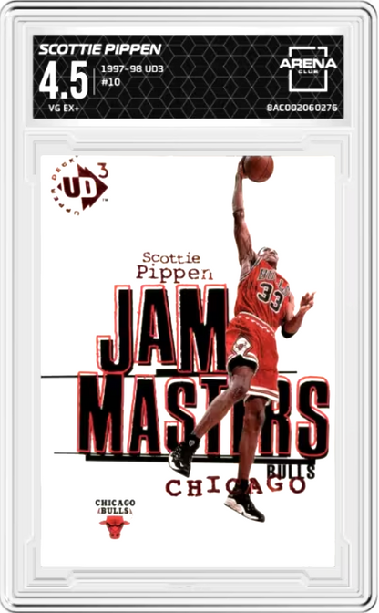 Scottie Pippen #10 1997 Upper Deck UD3 Jam Masters Graded VG EX+ 4.5