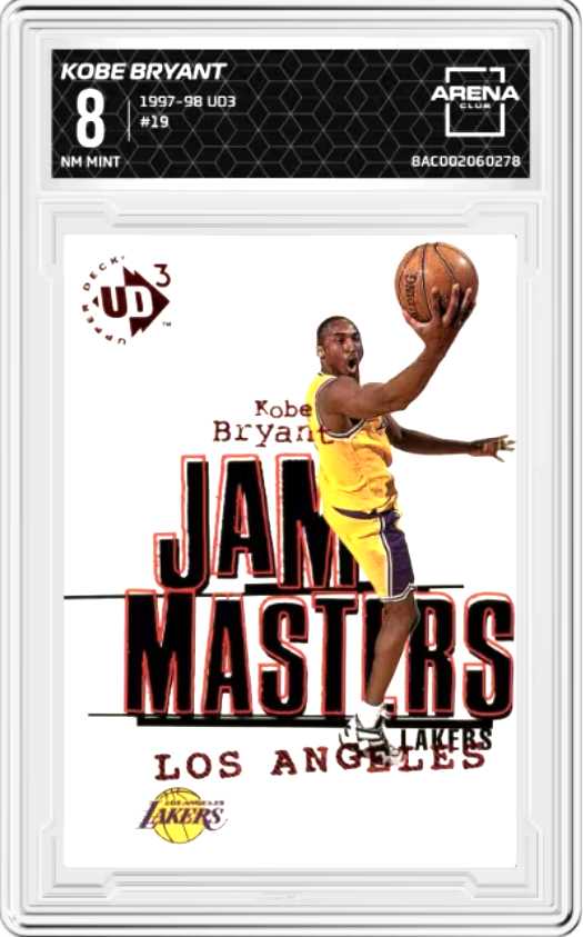 Kobe Bryant #19 1997 Upper Deck UD3 Jam Masters Graded NM MINT 8