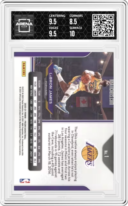 LeBron James #1 2020 Panini Prizm Graded MINT 9