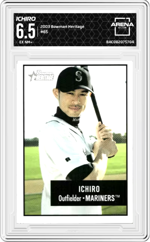 2003 Bowman Heritage #65 Ichiro Suzuki Graded EX NM+ 6.5