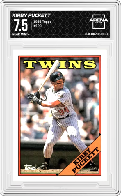 Kirby Puckett #120 1988 Topps Graded NEAR MINT+ 7.5