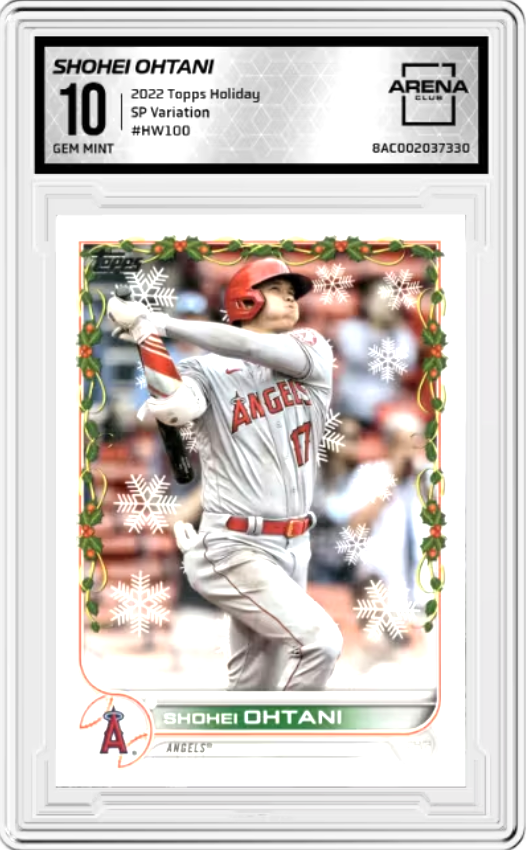 Shohei Ohtani SP Variation #HW100 2022 Topps Holiday Graded GEM MINT 10