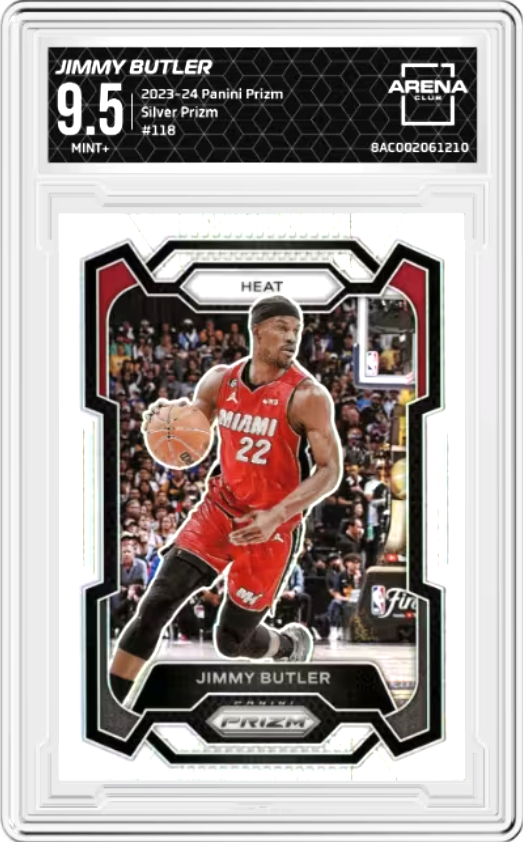 Jimmy Butler Silver #118 2023 Panini Prizm Graded MINT+ 9.5