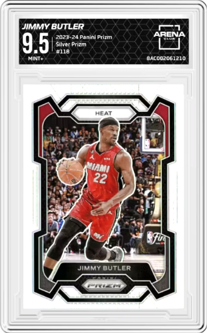 Jimmy Butler Silver #118 2023 Panini Prizm Graded MINT+ 9.5