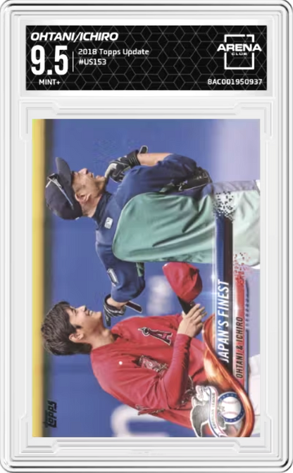 Ichiro, Shohei Ohtani #US153 2018 Topps Update Graded MINT+ 9.5