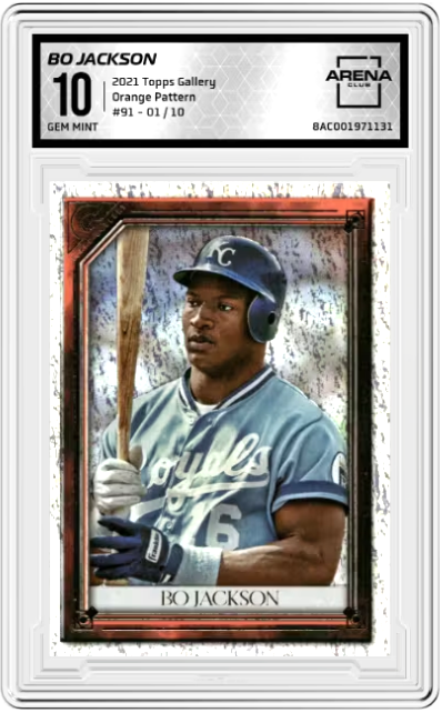 2021 Topps Gallery Bo Jackson Orange Pattern #91 1/10 Graded GEM MINT 10