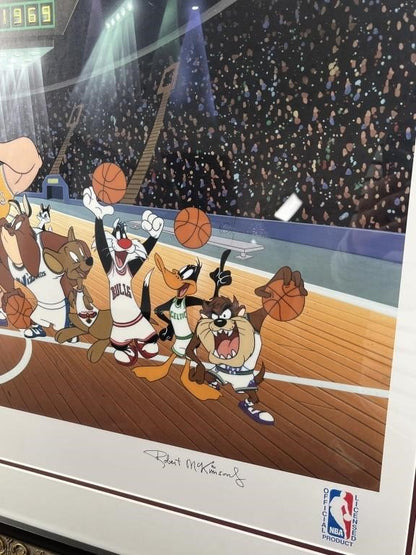 NBA Looney Tunes Jr. Slam Dunk Signed and Numbered Serigraph by Robert McKimson