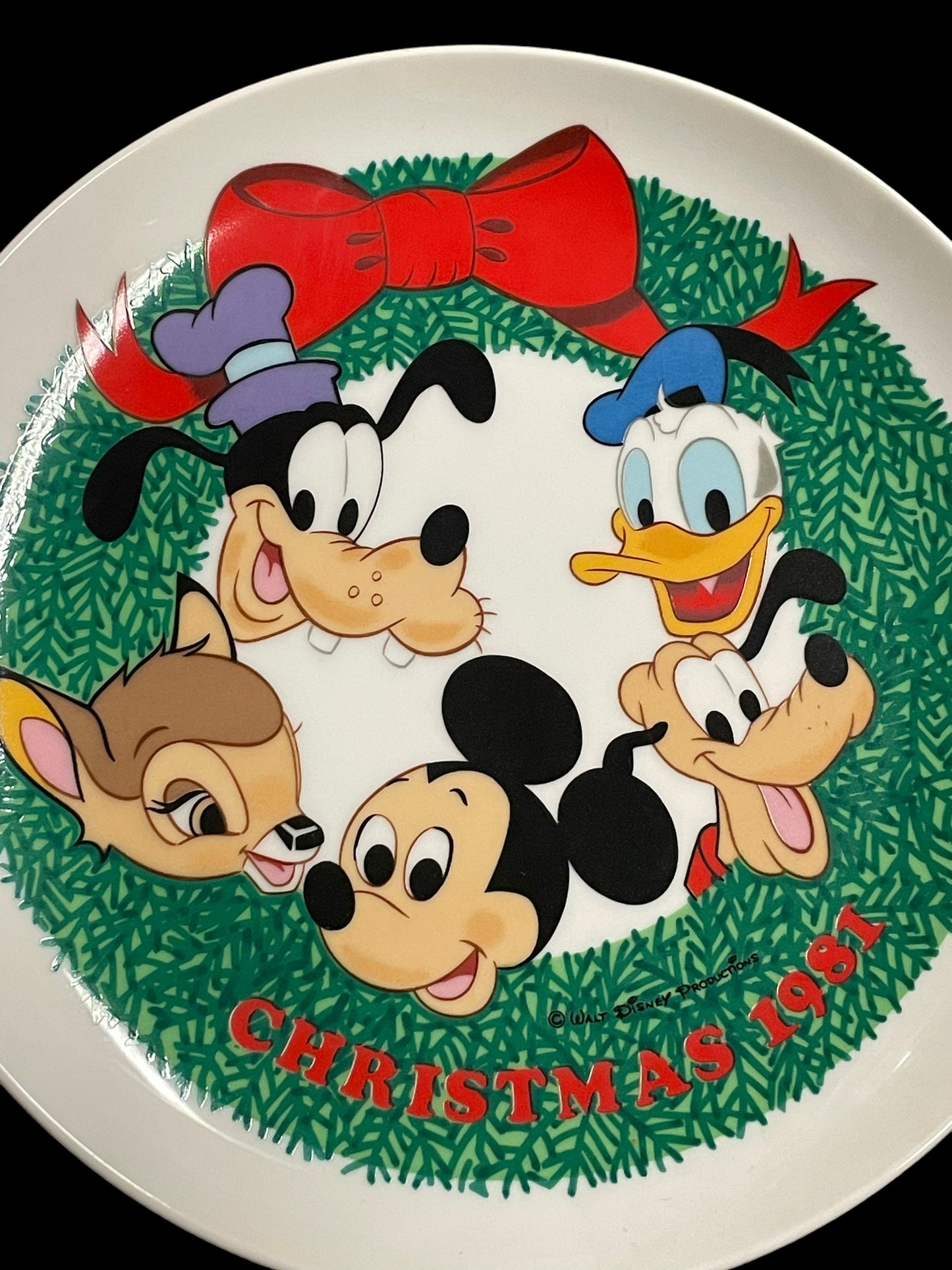 Walt Disney's 1981 Christmas Happy Holidays Schmid Decorative Plate