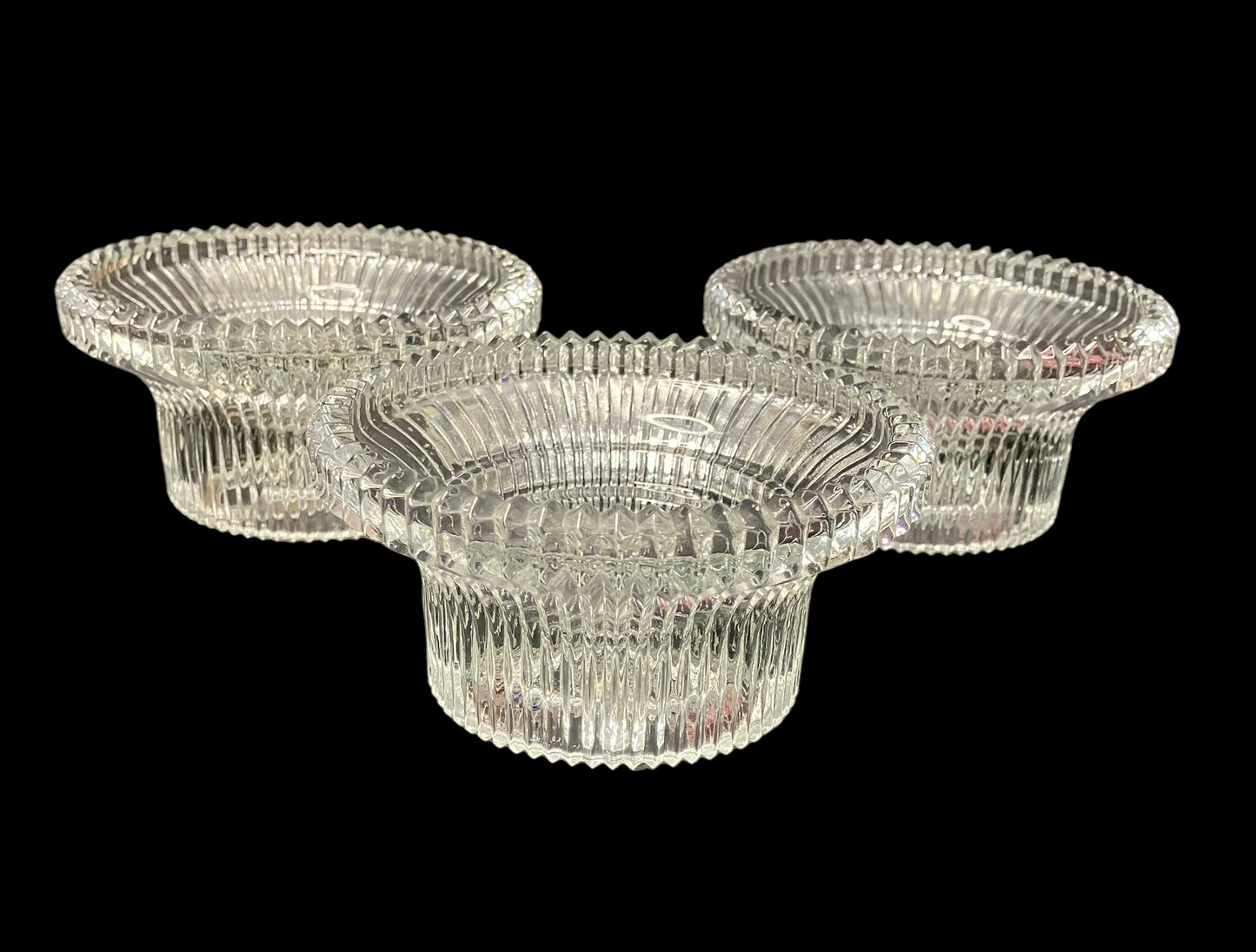 3-Piece Reversible Crystal Candle Holder Set