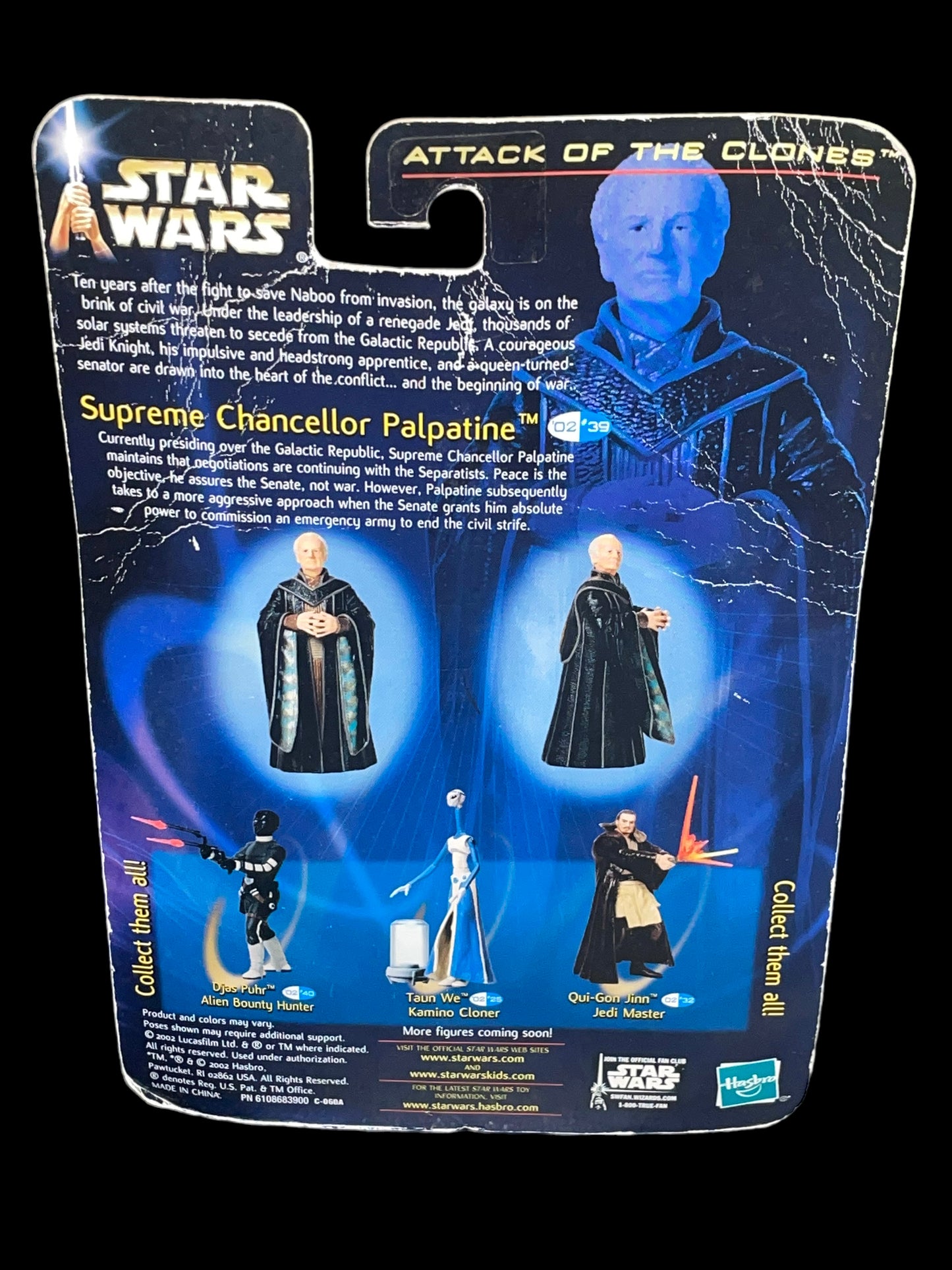 2002 Star Wars Attack of the Clones Supreme Chancellor Palpatine