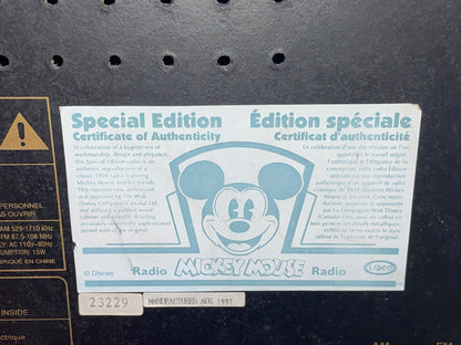 Mickey Mouse Special Edition Radio Replica Circa 1934