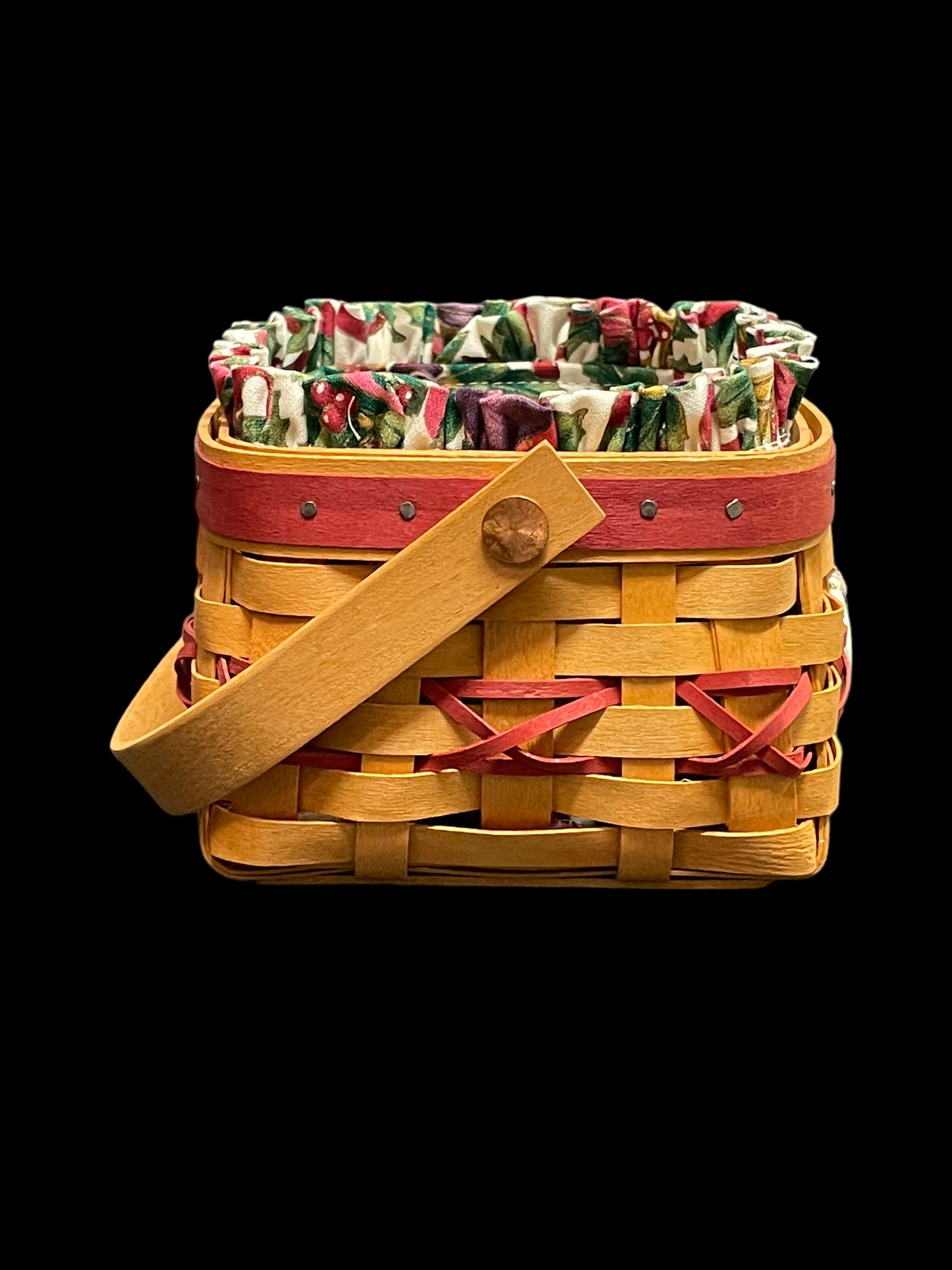 2000 Longaberger Let It Snow Tree Trimming Basket