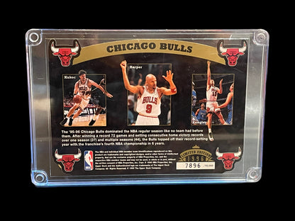 1995 Chicago Bulls Fourth NBA Championship Limited Edition Card #7896