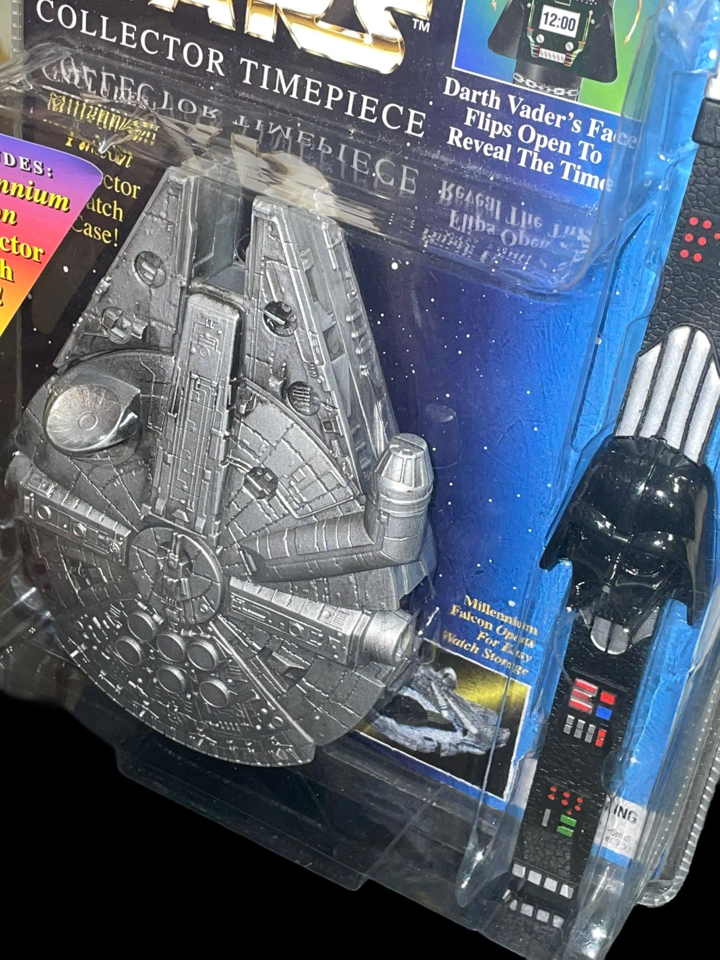 1996 Star Wars Collector Time Piece - Darth Vader with Millennium Falcon Case