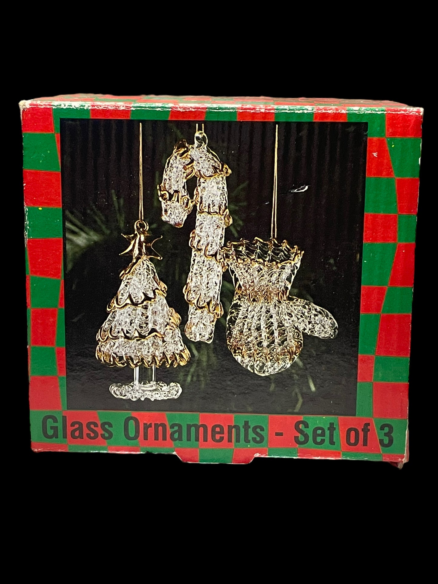 Delicate Glass Christmas Ornament Set