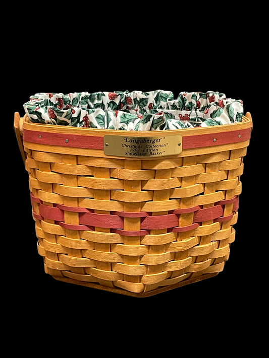 1997 Longaberger Christmas Collection Snowflake Basket