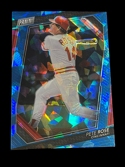 Pete Rose #51 Blue Cracked Ice Prizm 86/149 2023 Panini National VIP Gold Pack  Graded GEM MINT 10/10