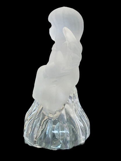 Vintage Lead Crystal Angel Bell