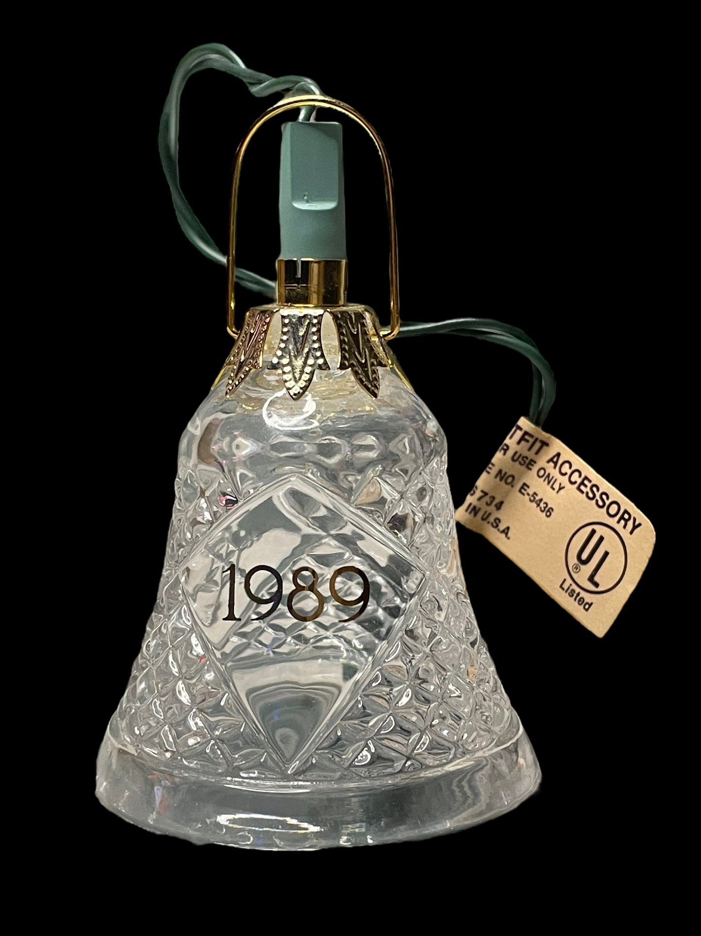 1989 Hallmark Crystal Bell Ornament