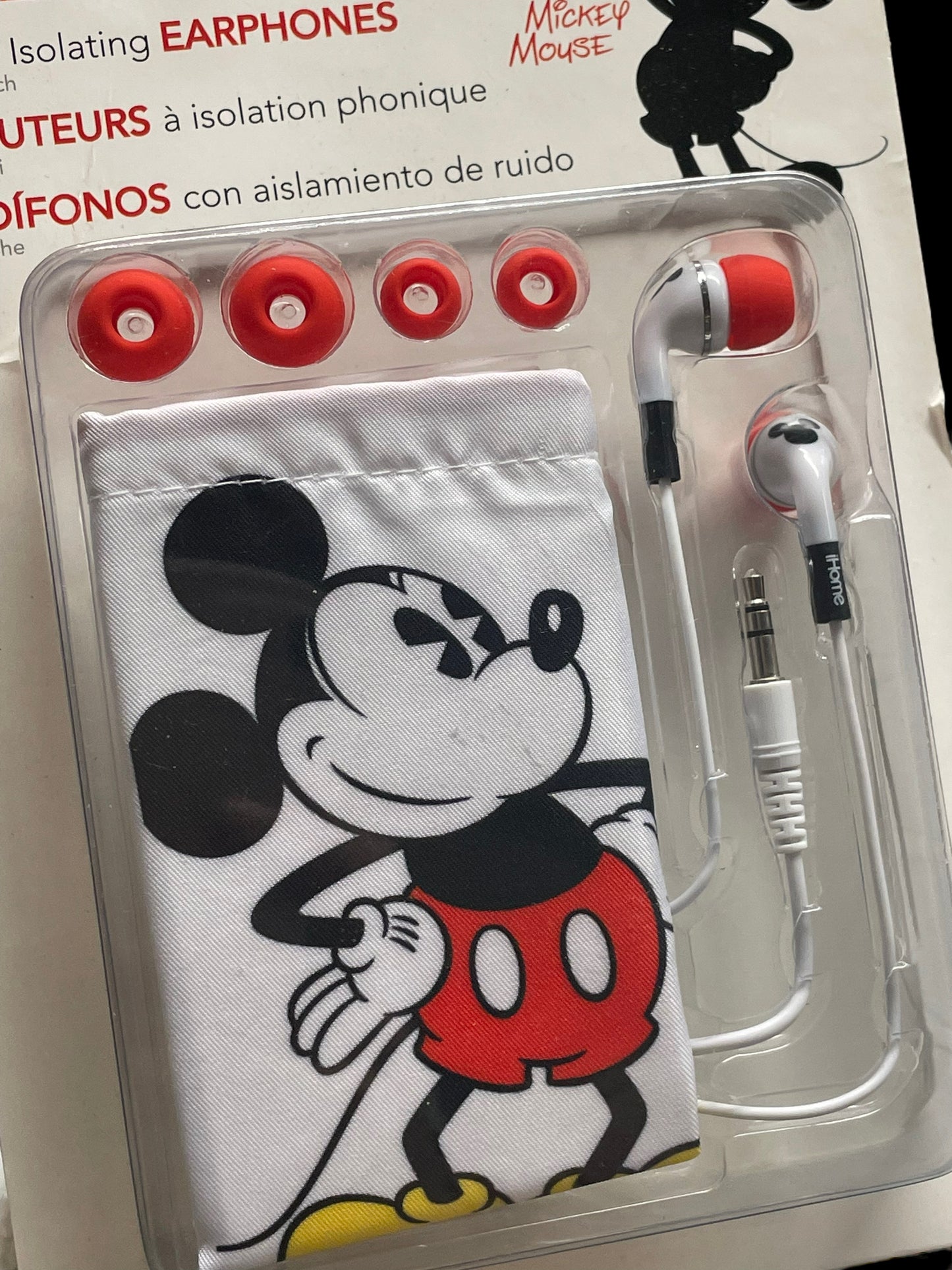 Disney Mickey Mouse Noise Isolating Earphones with Travel Pouch