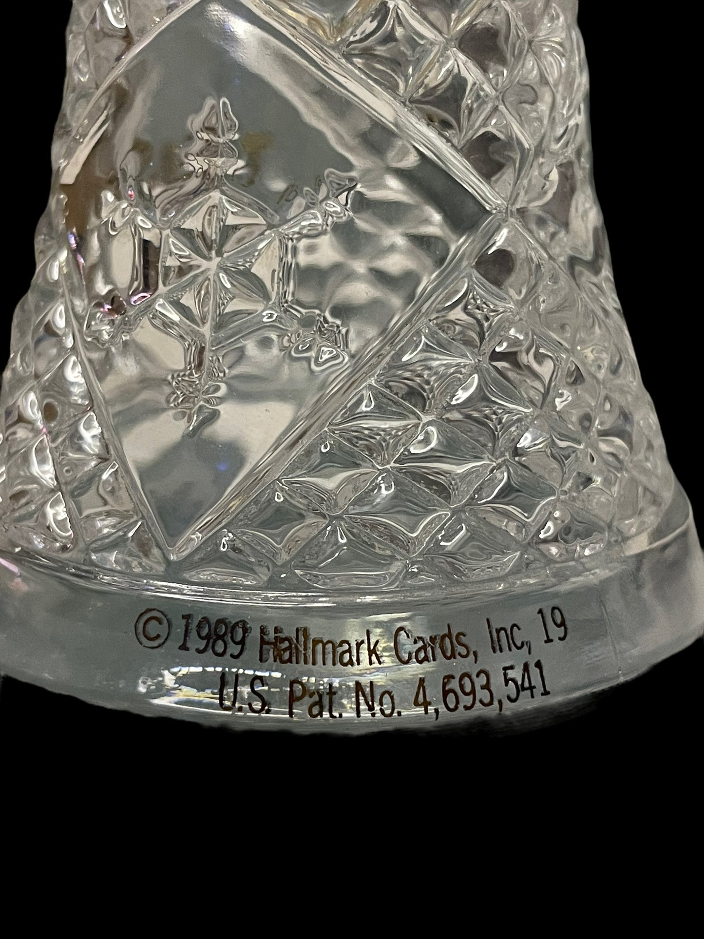 1989 Hallmark Crystal Bell Ornament