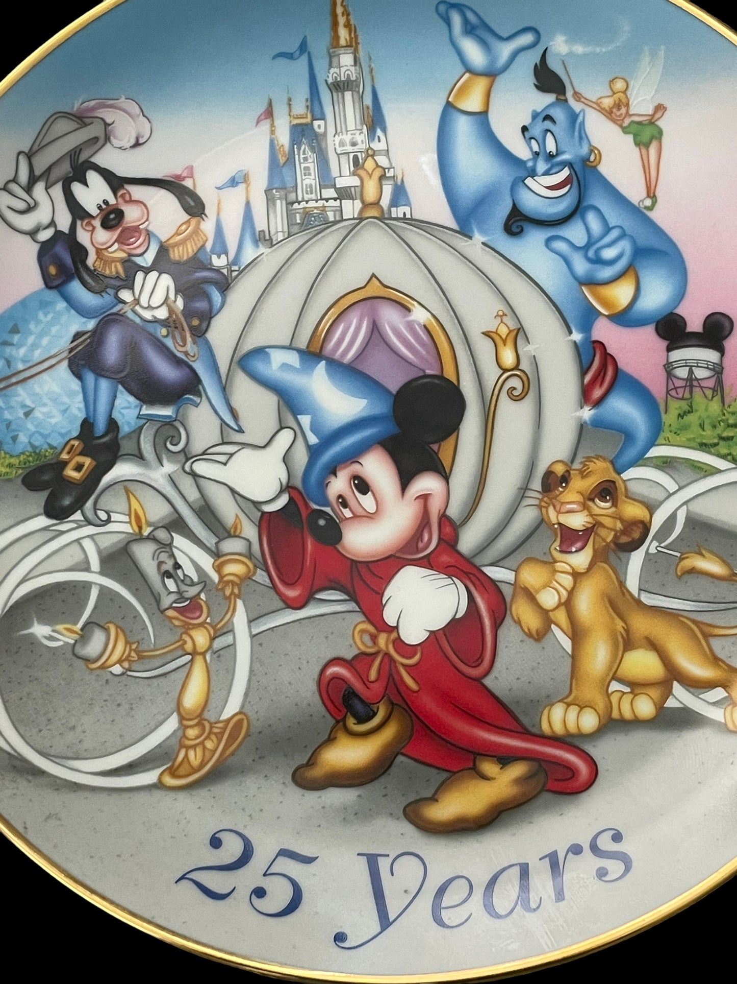 1996 Walt Disney World 25 Years Anniversary Decorative Plate