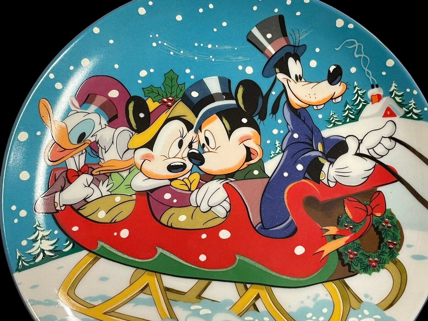 1988 Walt Disney's Warm Winter Ride Schmid Decorative Plate