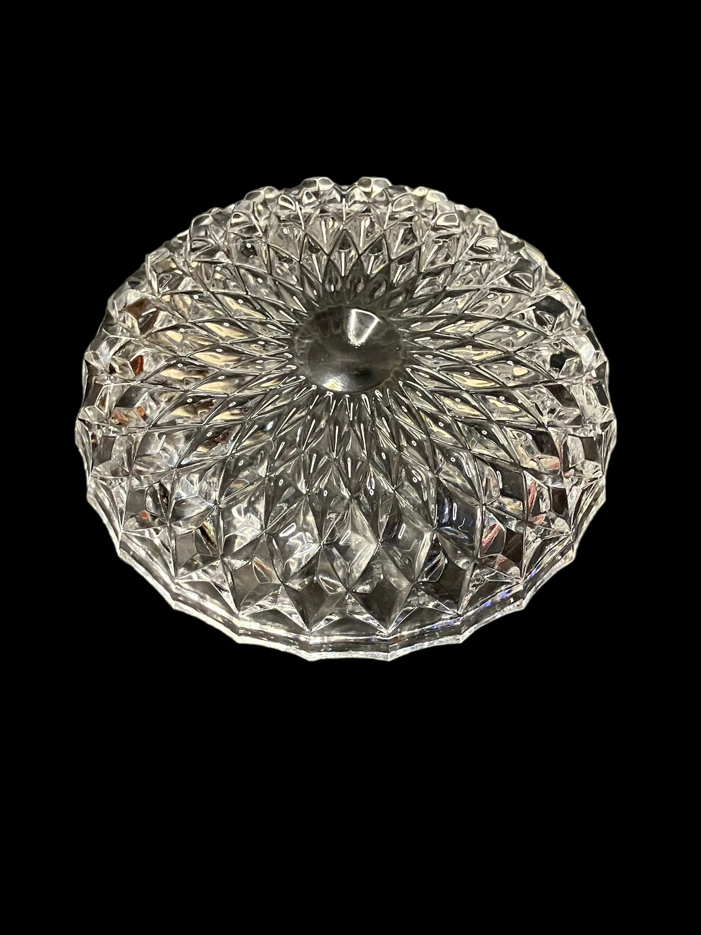 Vintage Lead Crystal Cut Ashtray or Candy Dish