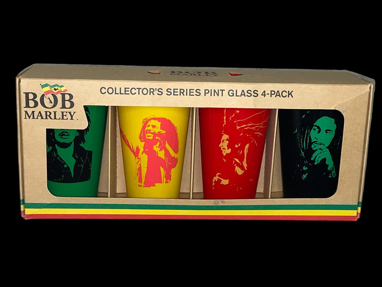 2009 Bob Marley Collector's Series Pint Glass 4-Pack