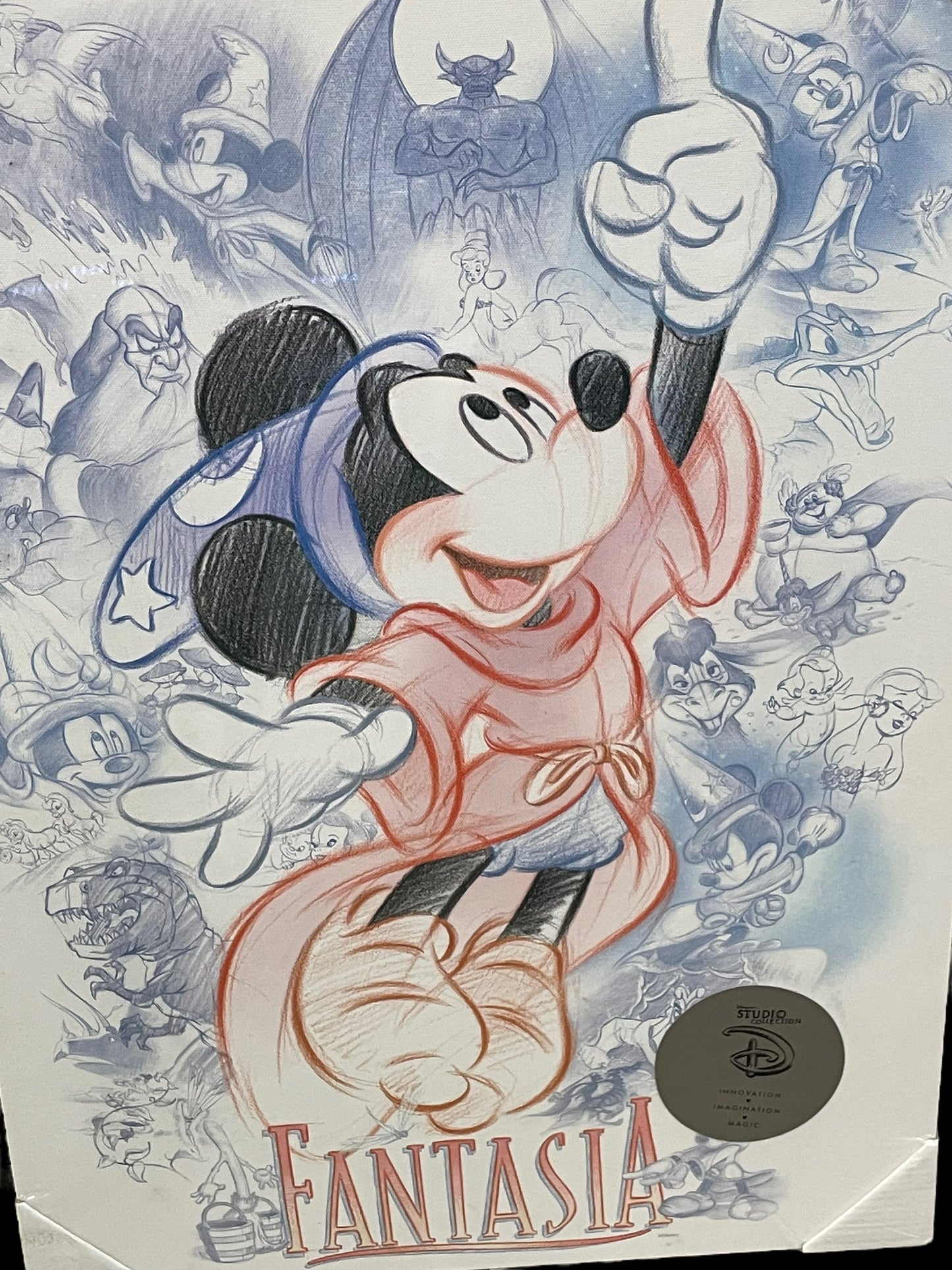 Disney Studio Collection Fantasia Mickey Mouse Art Print Canvas New