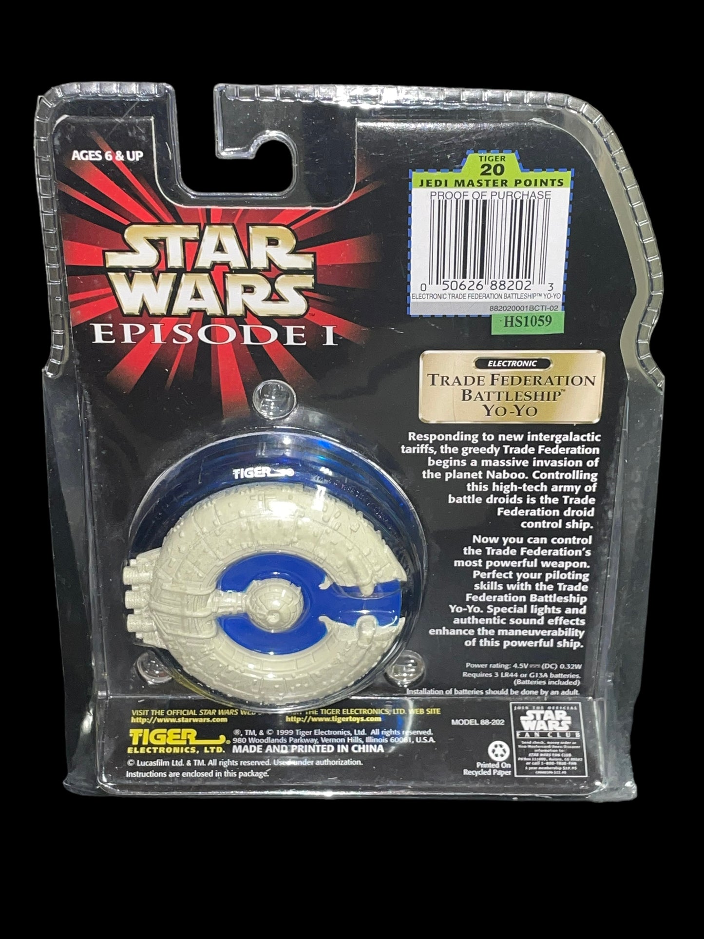 1999 Star Wars Episode I Trade Federation Battleship Yo-Yo