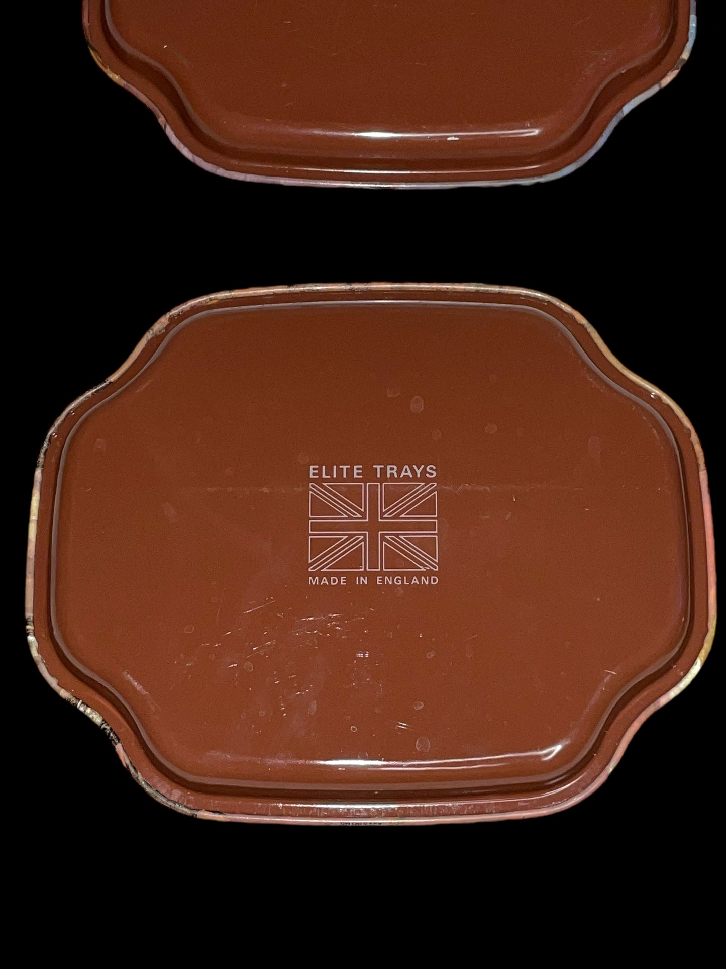 Set of 4 Vintage Elite Tray Made In England