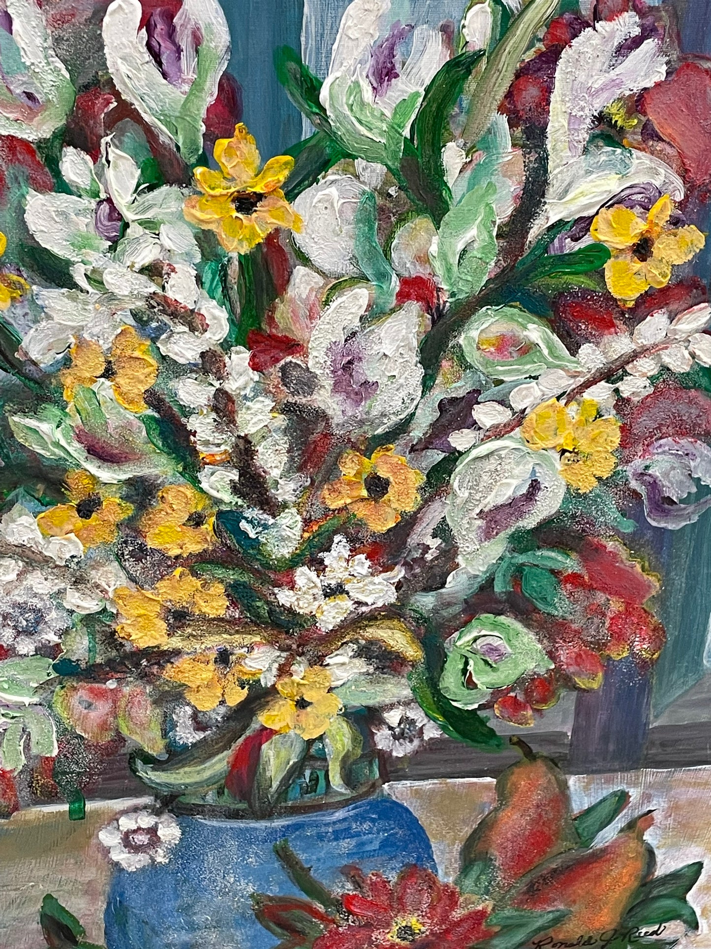 2009 Vibrant Bouquet Canvas Painting by Ronald J. Reed