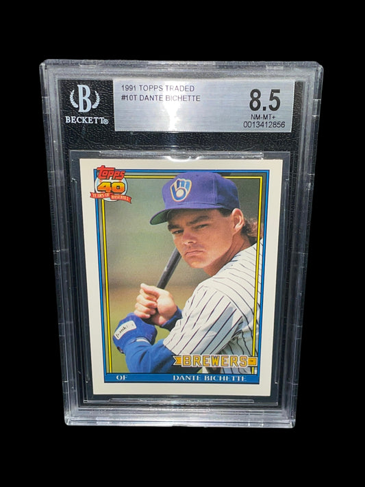 1991 Topps Dante Bichette #10T Graded 8.5 NM MINT+