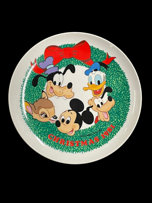 Walt Disney's 1981 Christmas Happy Holidays Schmid Decorative Plate