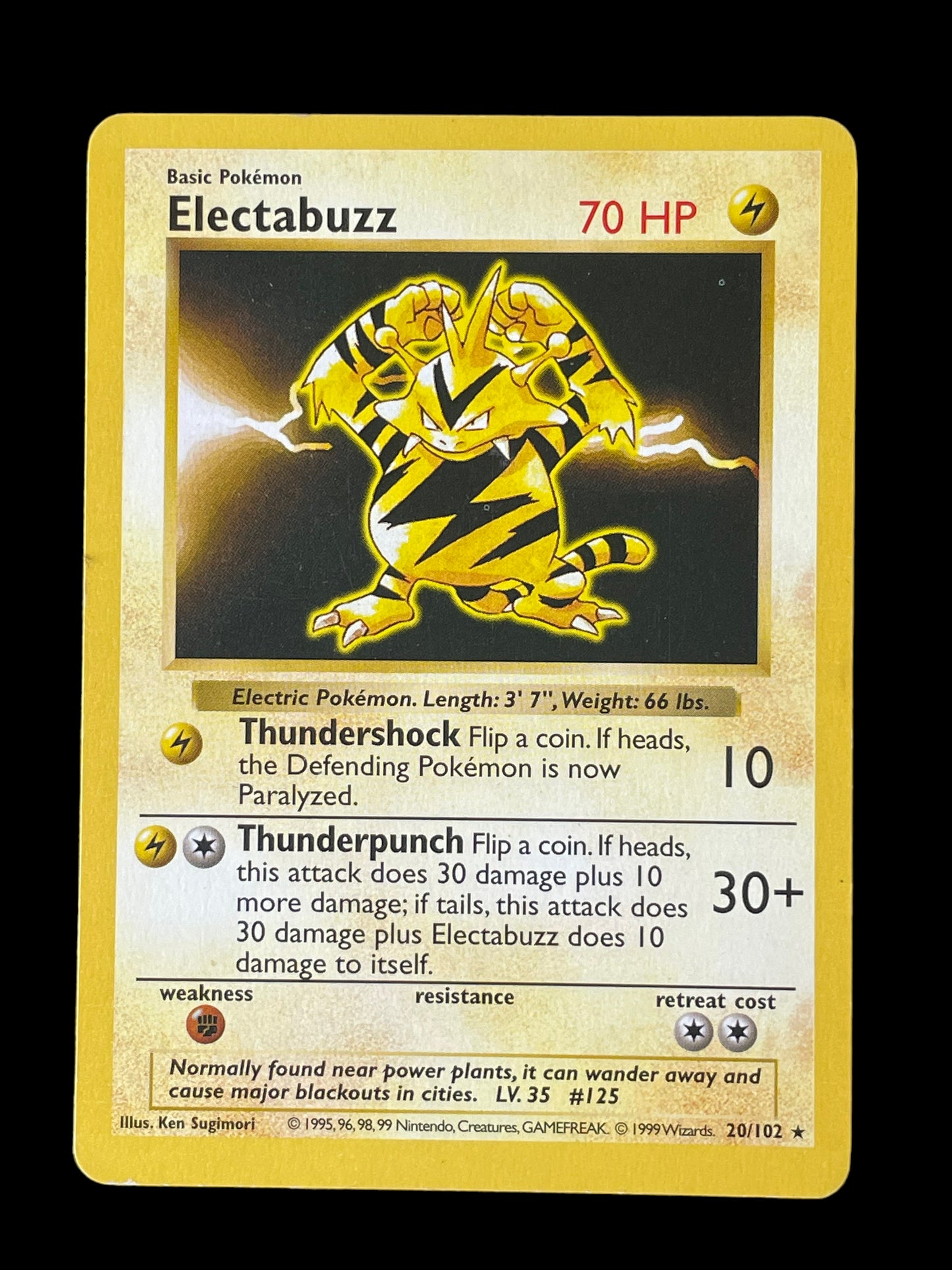 Electabuzz [Shadowless] #20 Pokemon Base Set - Rare