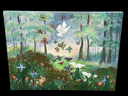 Enchanted Forest Painting by Ronald Reed