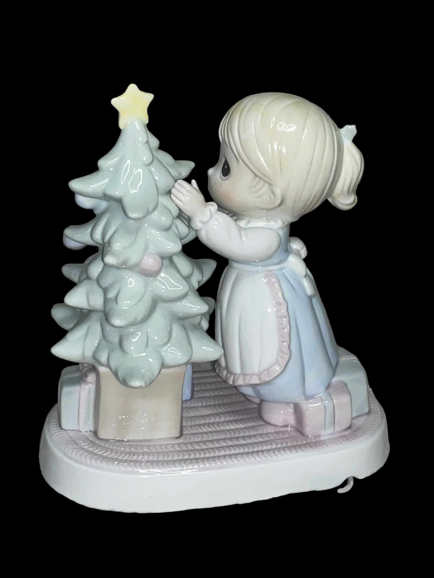 1993 Precious Moments God Cared Enough to Send His Best Porcelain Night Light Figurine