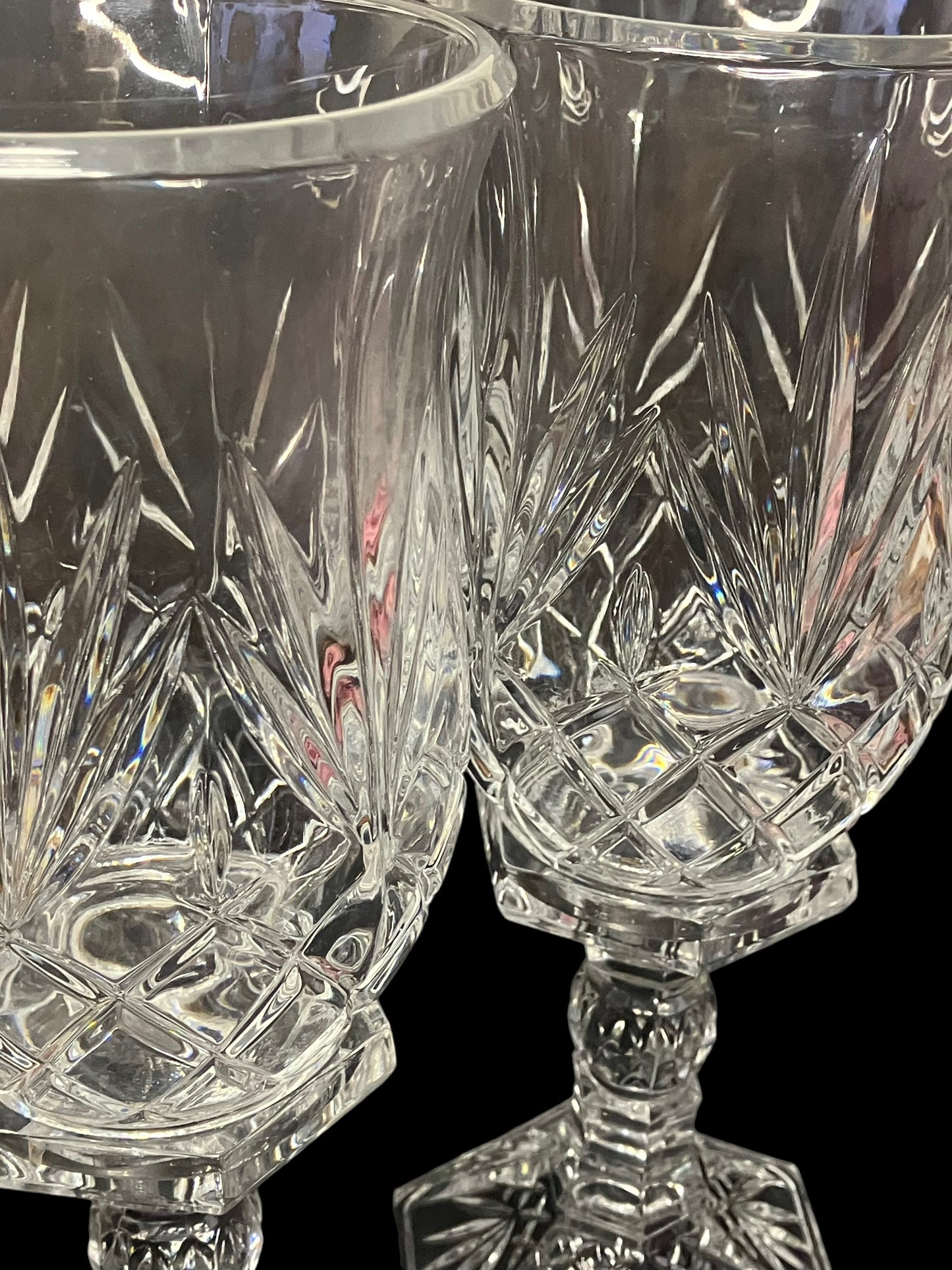 Vintage 2-Piece Fine Lead Crystal Hurricane Candle Holders