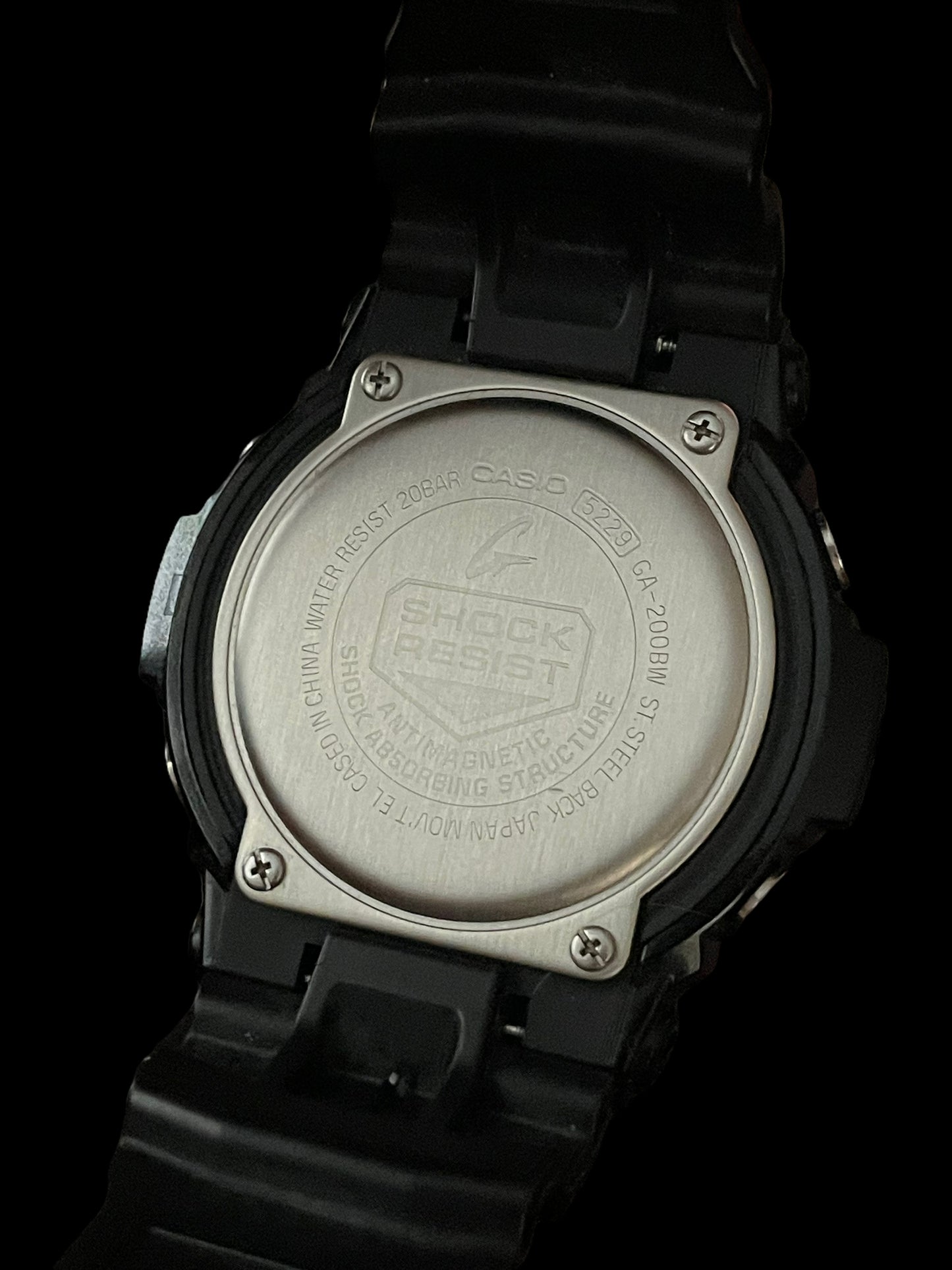 Black Casio G-Shock Anti-Magnetic Watch GA200BW-1A