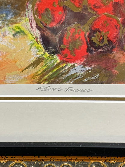 Fleurs Jaunes Limited Edition Lithograph Signed and Numbered by Robert Saunders