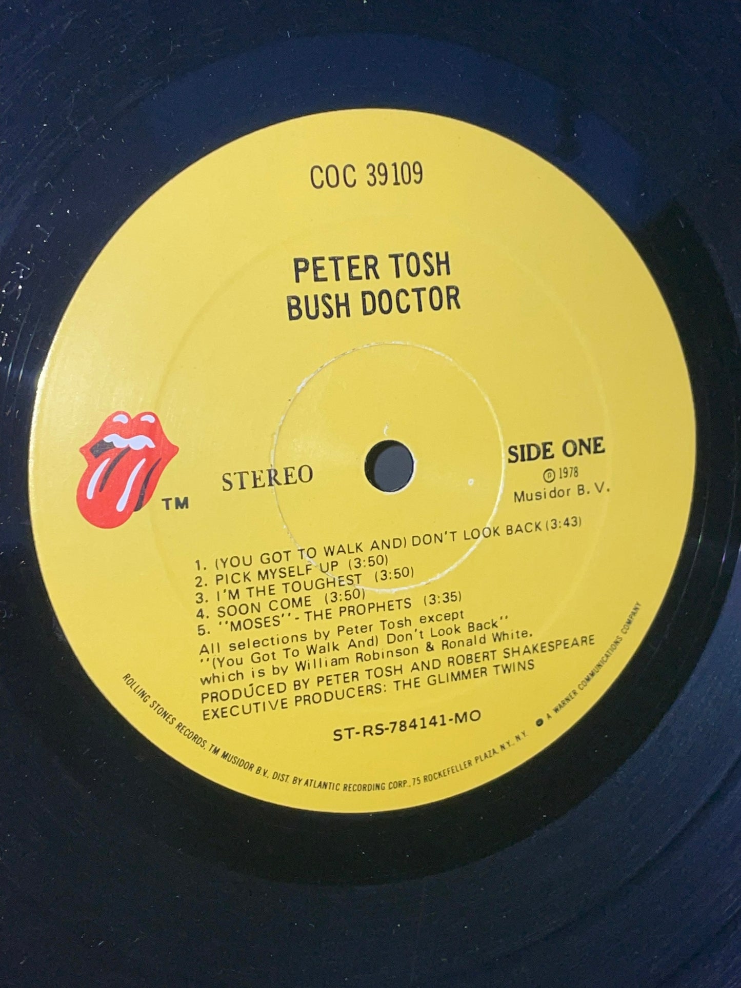 1978 Bush Doctor Vinyl Record by Peter Tosh