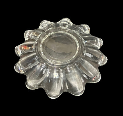 Vintage Fostoria Clear Glass Flower Shaped Candle Holder