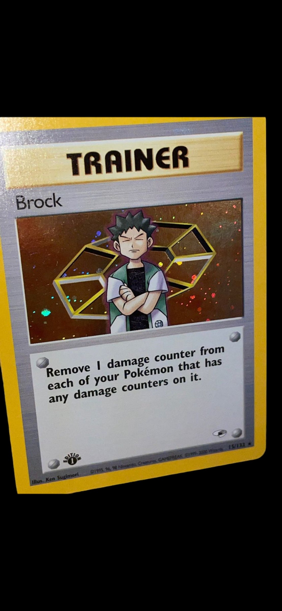 1st Edition Brock 15/132 - Gym Heroes (2000) - Holo Rare