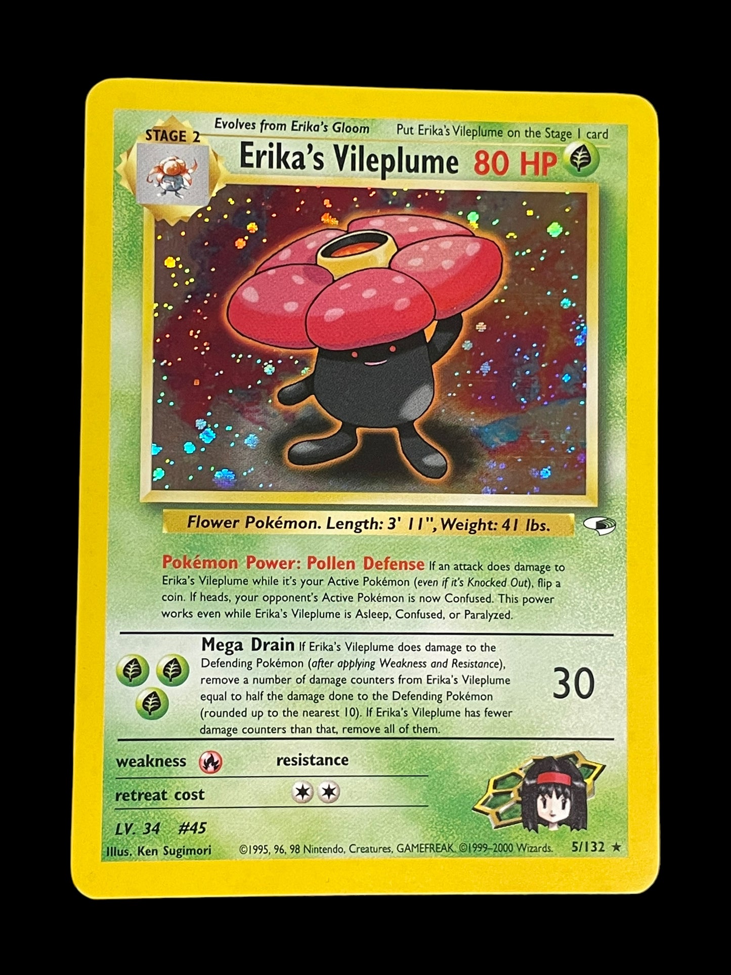 Erika's Vileplume #5 Pokemon Gym Heroes - Holo Rare